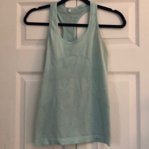 Light blue lululemon swiftly tank